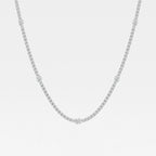 Oval Lab Grown Diamond Station Tennis Necklace 14K Rose Gold