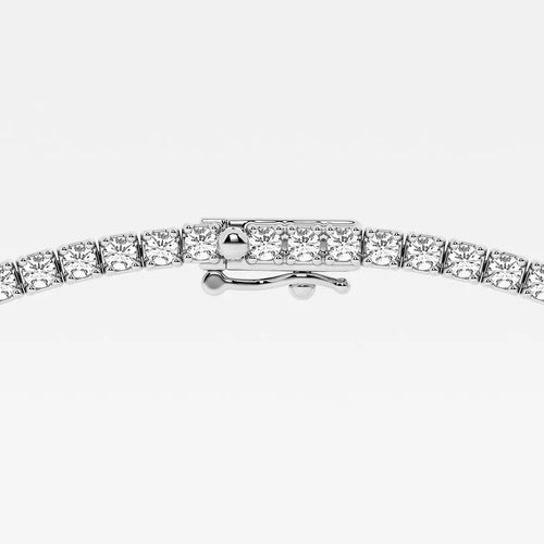 Radiant Lab Grown Diamond Station Tennis Necklace 14K Rose Gold