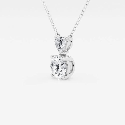 Toi Et Moi Heart and Round Pendant