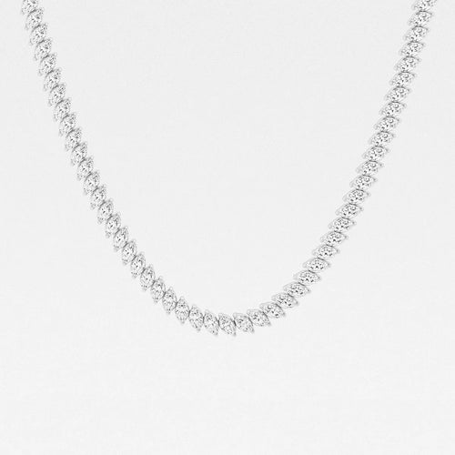Marquise Lab Grown Diamond Marquise Tennis Necklace