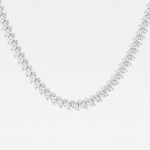 Marquise Lab Grown Diamond Marquise Tennis Necklace