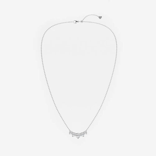 Round Lab Grown Diamond Five Stone Demi Eternity Necklace