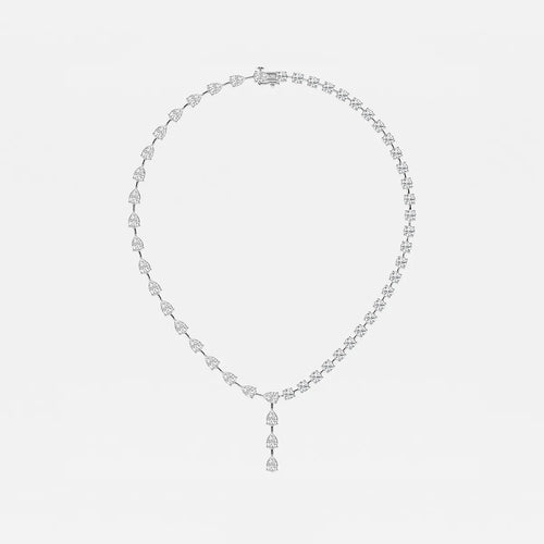 Pear Lab Grown Diamond Lariat Necklace