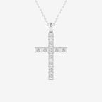 Radiant Lab Grown Diamond Cross Pendant
