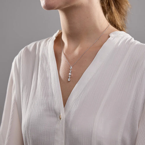 Multi-Shape Lab Grown Diamond Pendant with Adjustable Chain