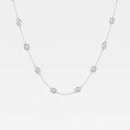 Marquise and Emerald Lab Grown Diamond Station Necklace