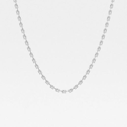 Emerald Lab Grown Diamond East West Link Necklace