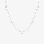 Pear Lab Grown Diamond Dangle Necklace with Adjustable Chain