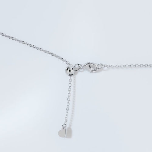 Round Lab Grown Diamond Flower Pendant with Adjustable Chain