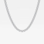 Round Lab Grown Diamond Tennis Necklace