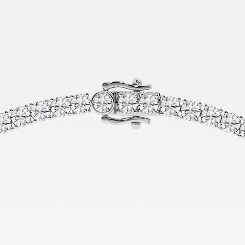 Round Lab Grown Diamond Four-Prong Tennis Necklace