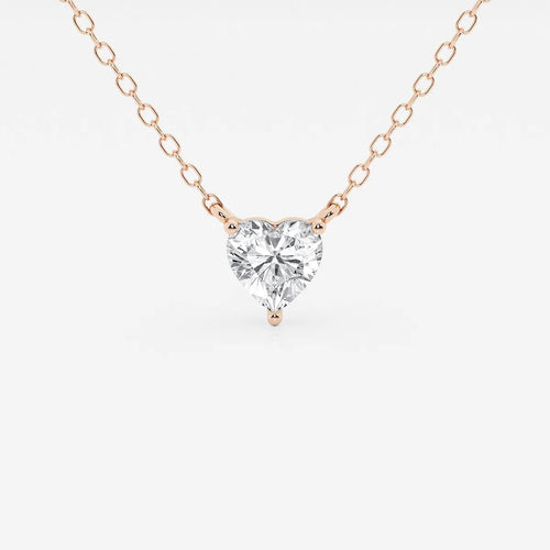 Heart Lab Grown Diamond Solitaire Pendant