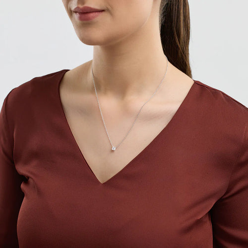 Asscher Lab Grown Diamond Solitaire Pendant