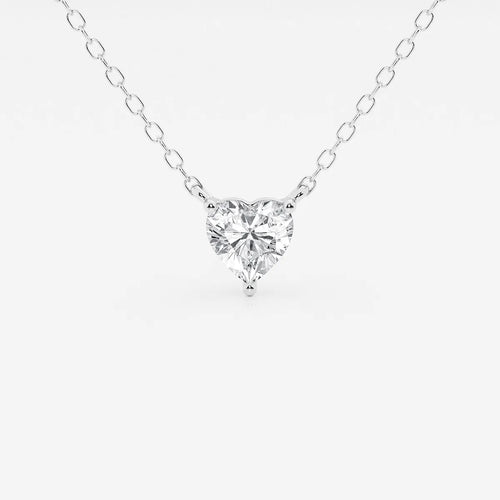 Heart Lab Grown Diamond Solitaire Pendant