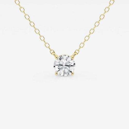 Round Lab Grown Diamond Solitaire Pendant