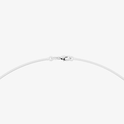 Pear Lab Grown Diamond Solitaire Pendant with Omega Chain