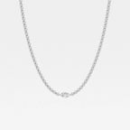 Marquise Lab Grown Diamond Single Station Tennis Necklace