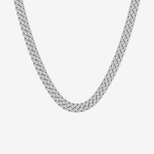 Round Lab Grown Diamond Cuban Link Necklace