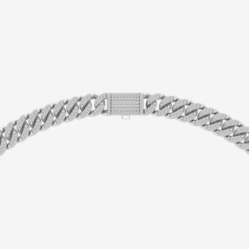 Round Lab Grown Diamond Cuban Link Necklace