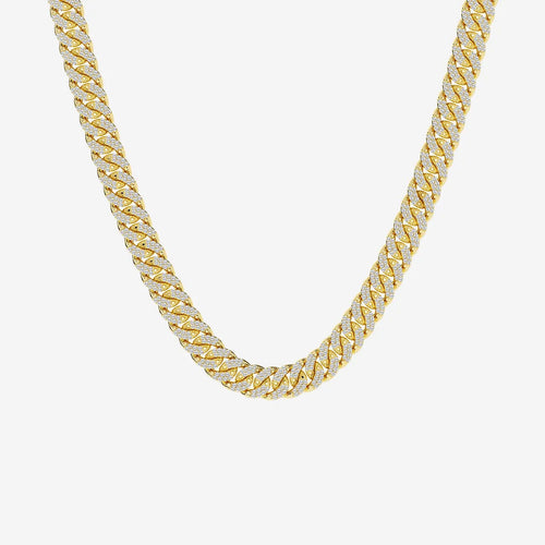 Round Lab Grown Diamond Cuban Link Necklace