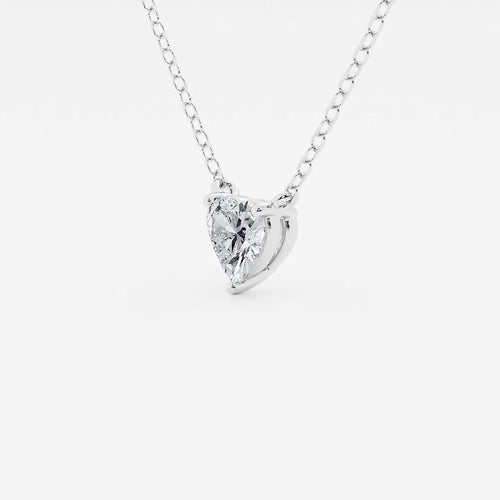 Heart Lab Grown Diamond Solitaire Pendant