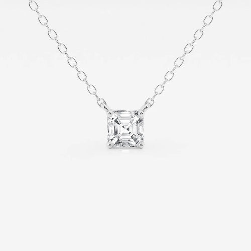 Asscher Lab Grown Diamond Solitaire Pendant