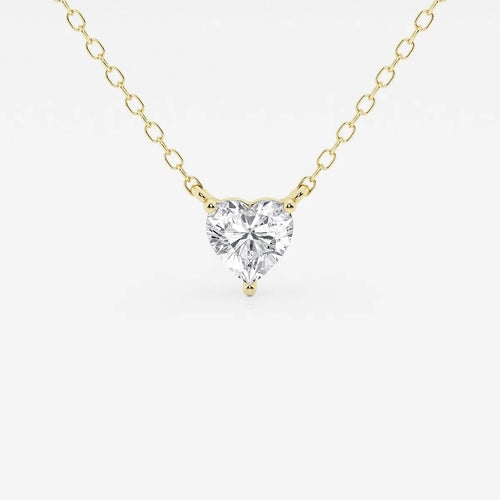 Heart Lab Grown Diamond Solitaire Pendant