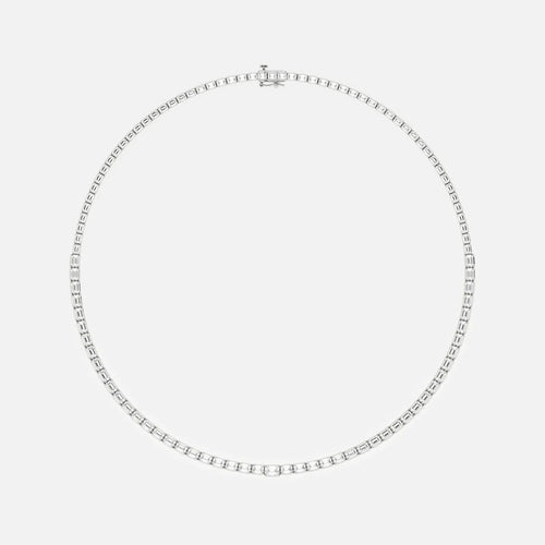 Emerald Lab Grown Diamond East West Tennis Necklace