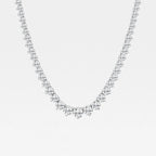 Round Lab Grown Diamond Graduated Riviera Necklace