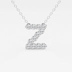 Round Lab Grown Diamond Initial Z Personalized Pendant