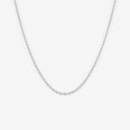 Oval Lab Grown Diamond East West Tennis Necklace