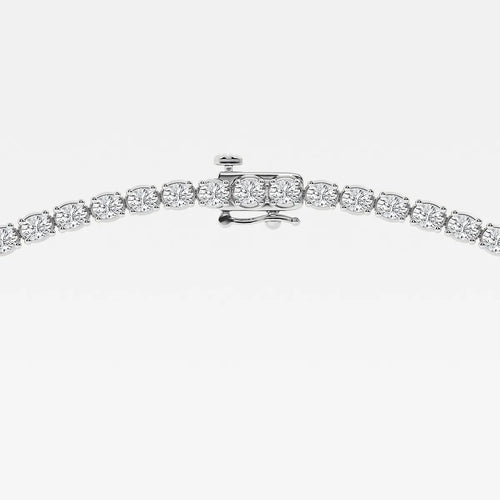 Oval Lab Grown Diamond East West Tennis Necklace