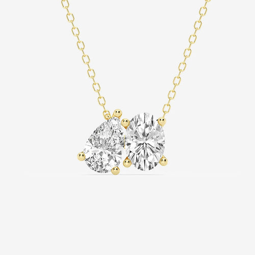 Toi Et Moi Oval and Pear Pendant