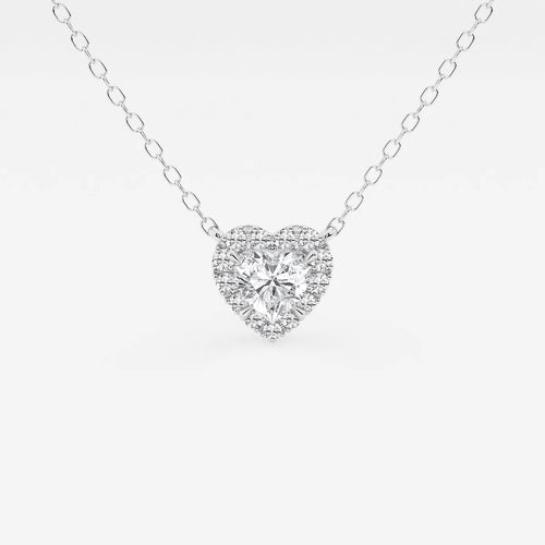 Heart Lab Grown Diamond Halo Pendant