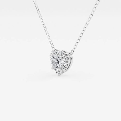 Heart Lab Grown Diamond Halo Pendant