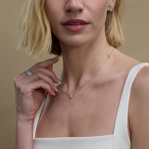 Heart Lab Grown Diamond Halo Pendant