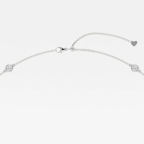 Round Lab Grown Diamond Station Necklace