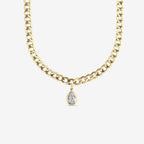 Pear Lab Grown Diamond Solitaire Necklace