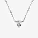 Trillion Lab Grown Diamond Solitaire Pendant with Adjustable Chain