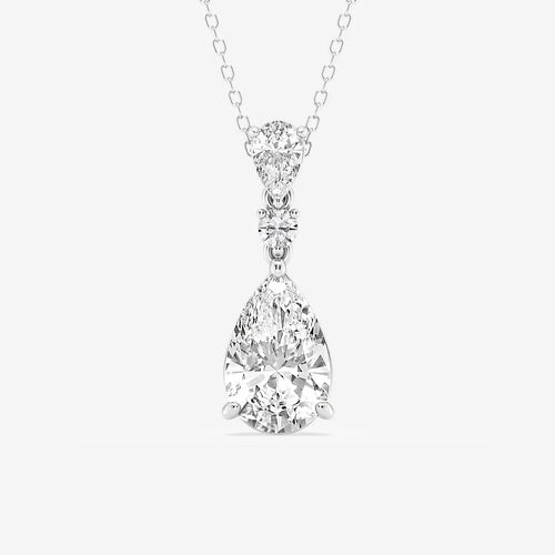 Pear Lab Grown Diamond Hinged Pendant