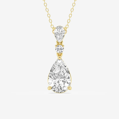 Pear Lab Grown Diamond Hinged Pendant