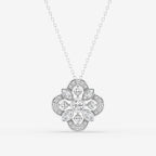 Round and Marquise Lab Grown Diamond Vintage Pendant