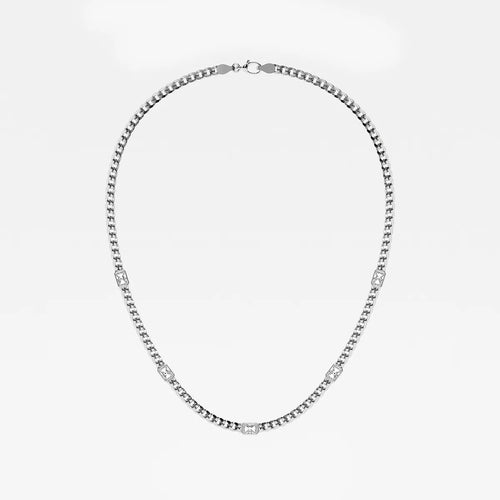 Radiant Lab Grown Diamond Station Necklace