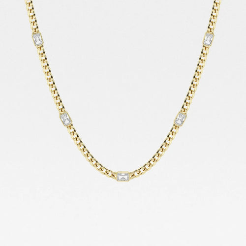 Radiant Lab Grown Diamond Station Necklace