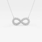 Round Lab Grown Diamond Infinity Pendant with Adjustable Chain