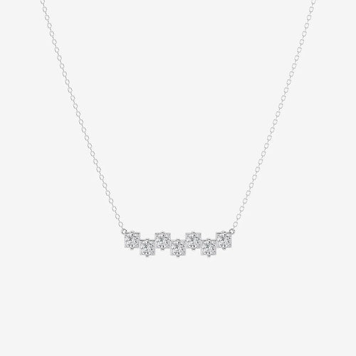 Princess Lab Grown Diamond Stagger Seven Stone Pendant