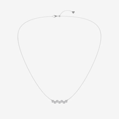 Princess Lab Grown Diamond Stagger Seven Stone Pendant