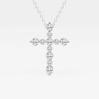 Round Lab Grown Diamond Floating Cross Pendant