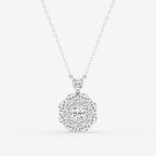 Round Lab Grown Diamond Vintage Multidimensional Pendant