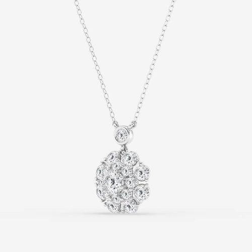 Round Lab Grown Diamond Vintage Multidimensional Pendant